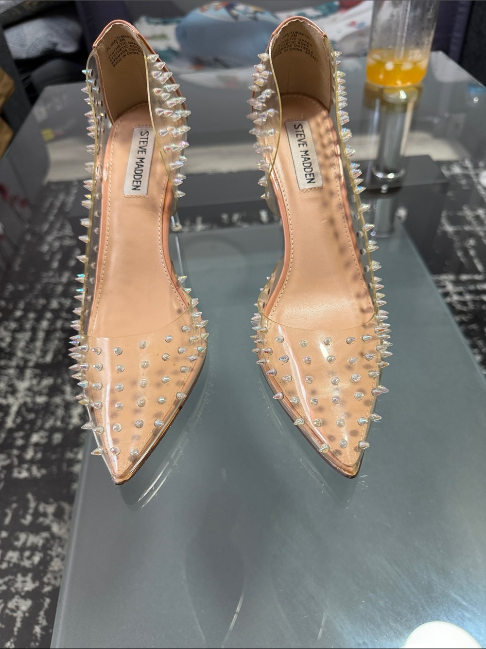 Steve Madden Blush Pointed-Toe Spike-Stud Pumps